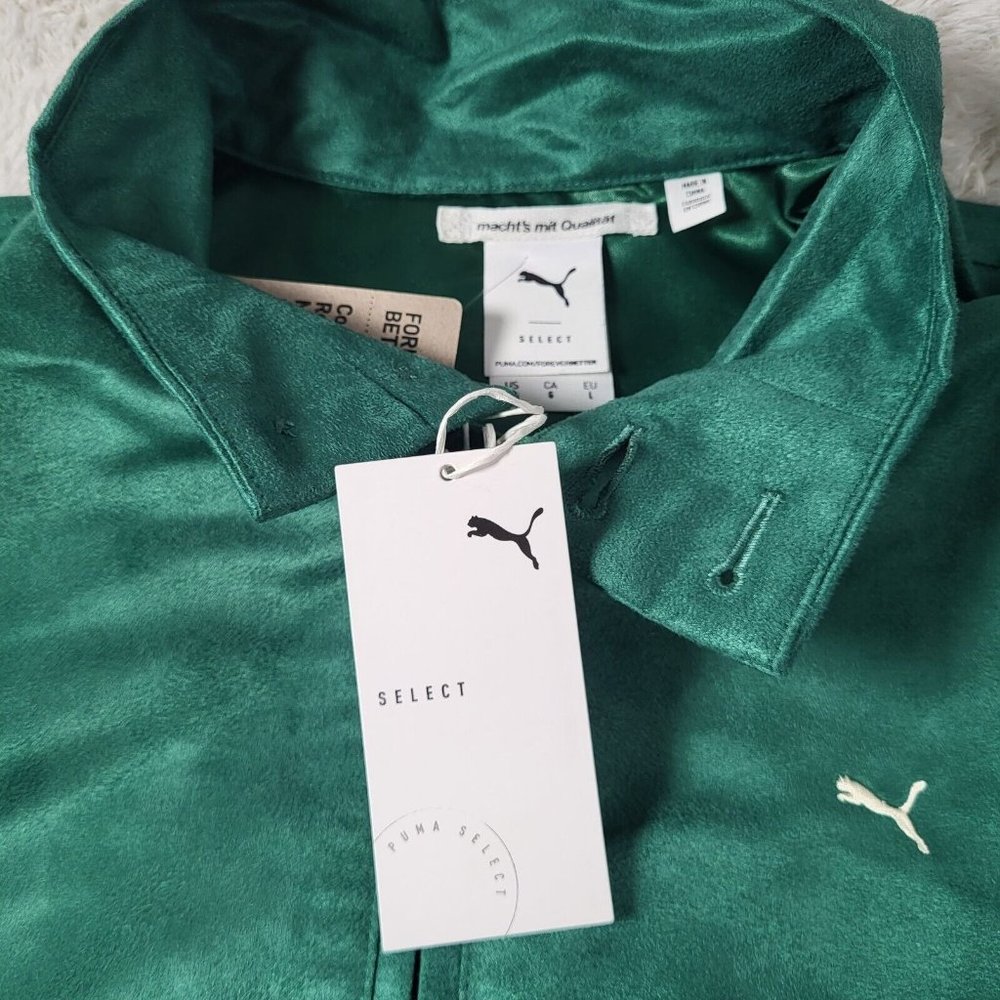 Puma 'macht's mit qualitat' harrington jacket Green Mens Sz Large NWT - Picture 7 of 14